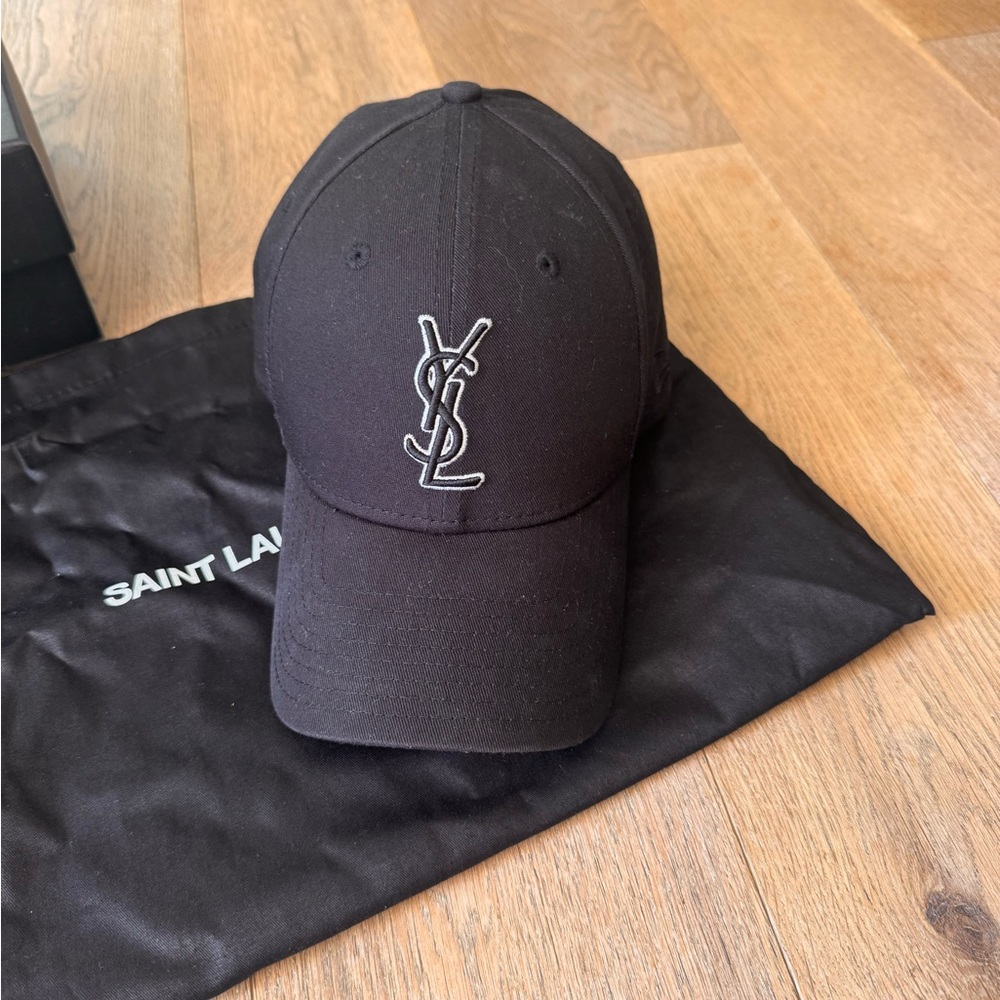 Saint Laurent Dark Cap with Iconic Logo